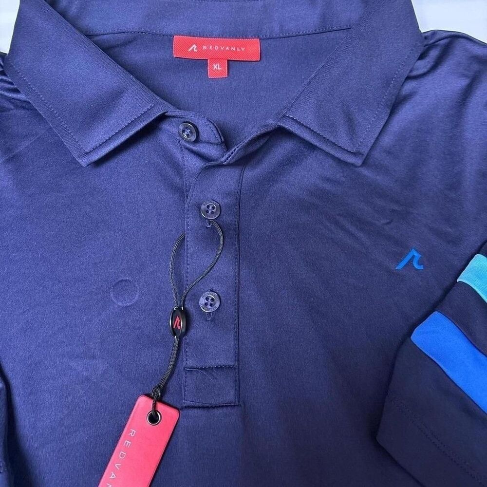Redvanly Heyward Golf Polo Men's XL Navy Teal Royal NWT